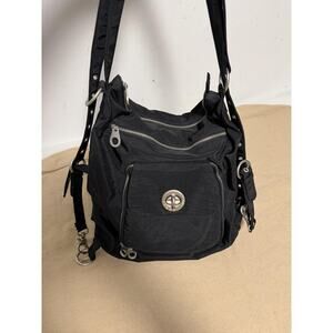 Baggallini Crossbody Bag Womens Large Black Nylon Zip Top Shoulder Purse